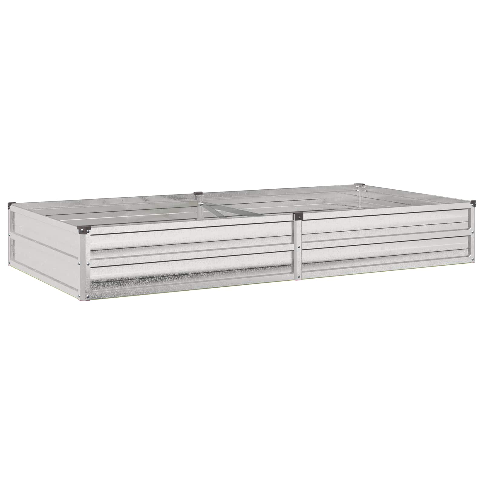 vidaXL Υψωμένο Κρεβάτι Κήπου Ασημί 160 x 80 x 24 εκ. γαλβανισμένο - Image 2