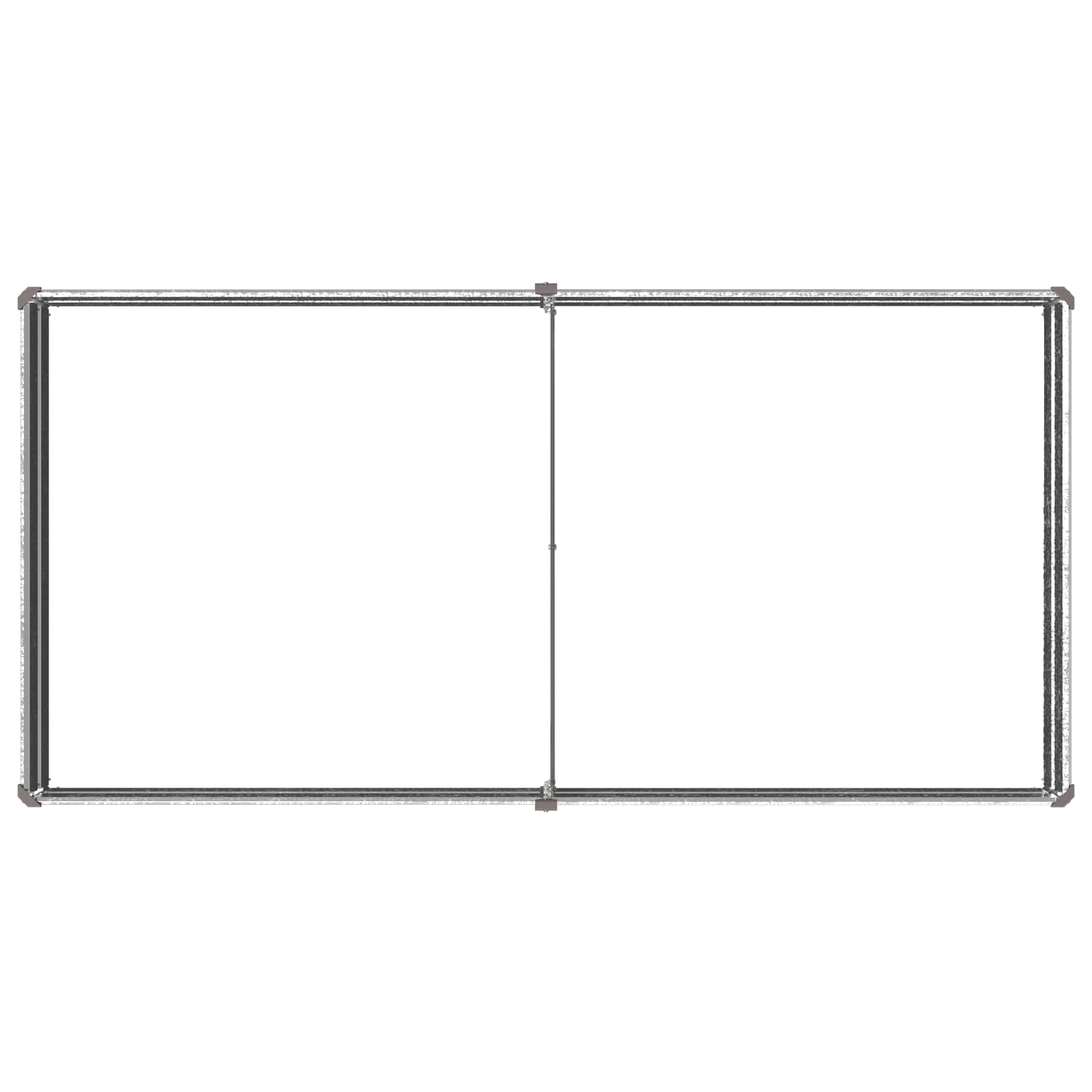 vidaXL Υψωμένο Κρεβάτι Κήπου Ασημί 160 x 80 x 24 εκ. γαλβανισμένο - Image 5