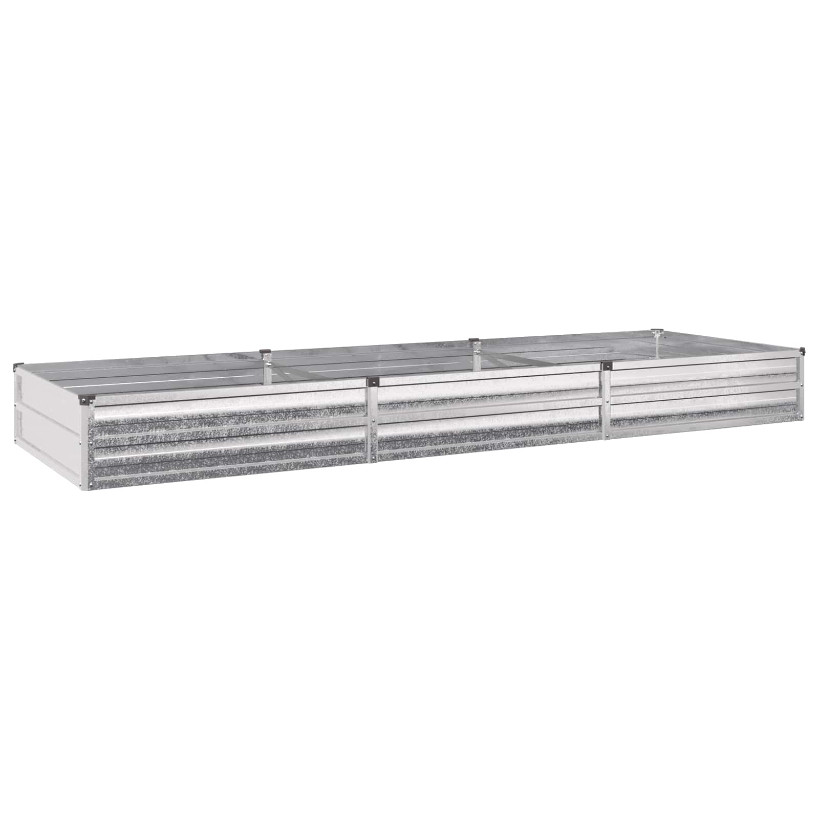 vidaXL Υψωμένο Κρεβάτι Κήπου Ασημί 240 x 80 x 24 εκ. γαλβανισμένο - Image 2