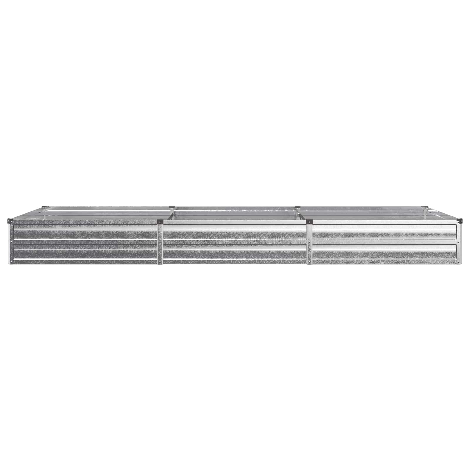 vidaXL Υψωμένο Κρεβάτι Κήπου Ασημί 240 x 80 x 24 εκ. γαλβανισμένο - Image 3