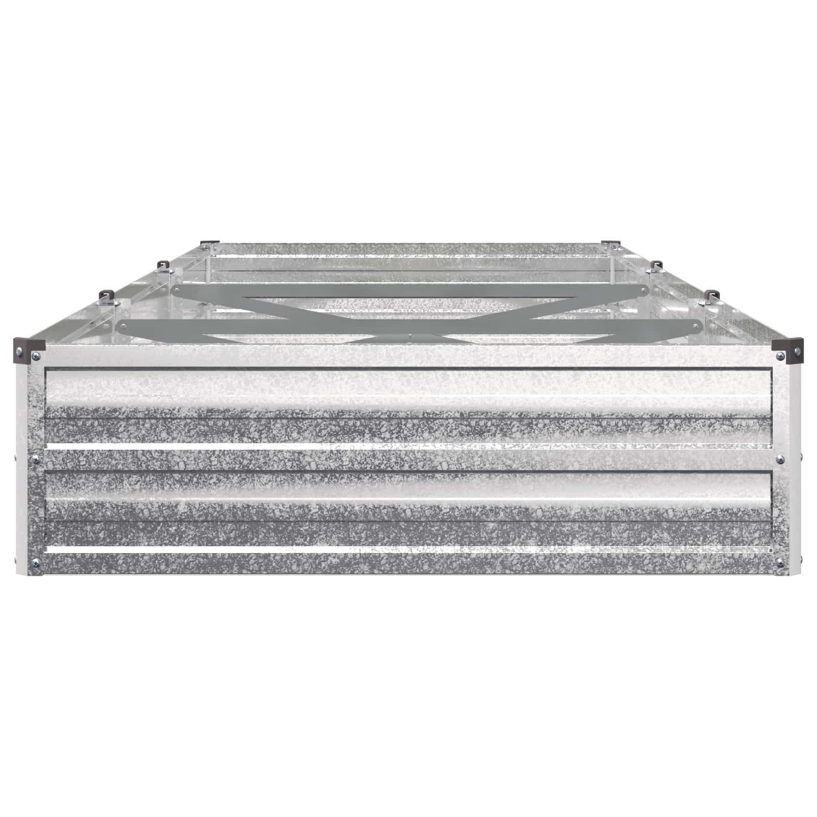 vidaXL Υψωμένο Κρεβάτι Κήπου Ασημί 240 x 80 x 24 εκ. γαλβανισμένο - Image 4