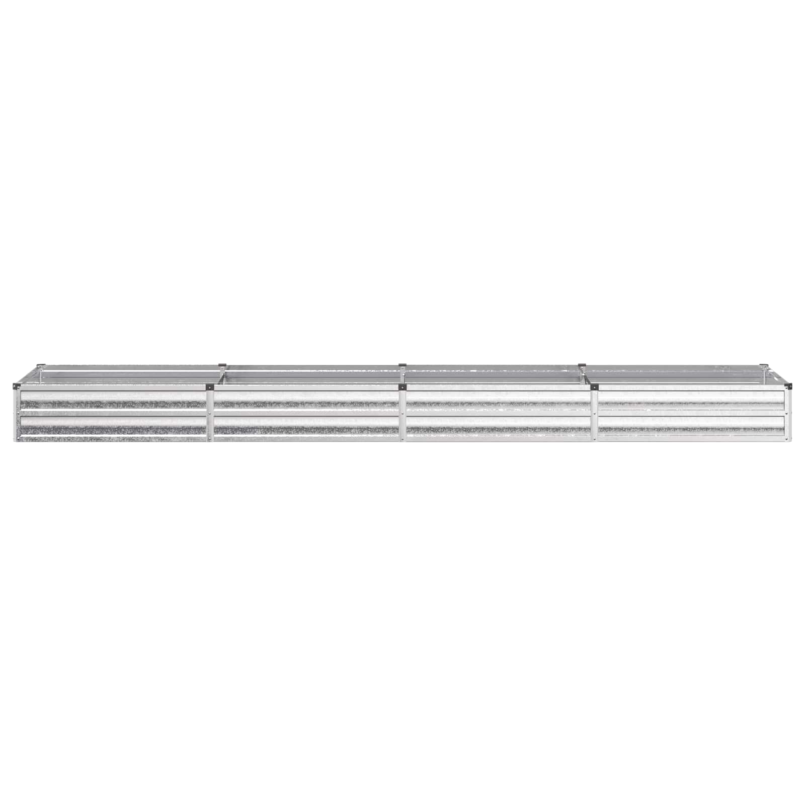 vidaXL Υψωμένο Κρεβάτι Κήπου Ασημί 320 x 80 x 24 εκ. γαλβανισμένο - Image 2
