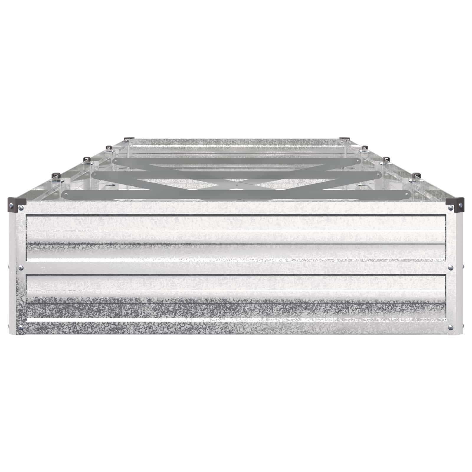 vidaXL Υψωμένο Κρεβάτι Κήπου Ασημί 320 x 80 x 24 εκ. γαλβανισμένο - Image 3