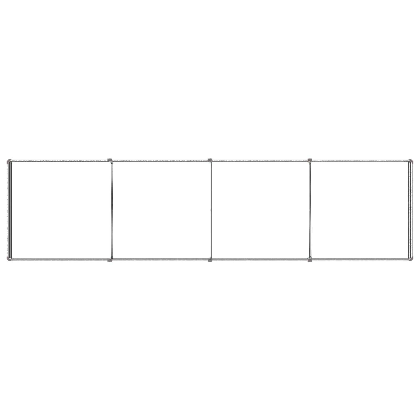 vidaXL Υψωμένο Κρεβάτι Κήπου Ασημί 320 x 80 x 24 εκ. γαλβανισμένο - Image 4