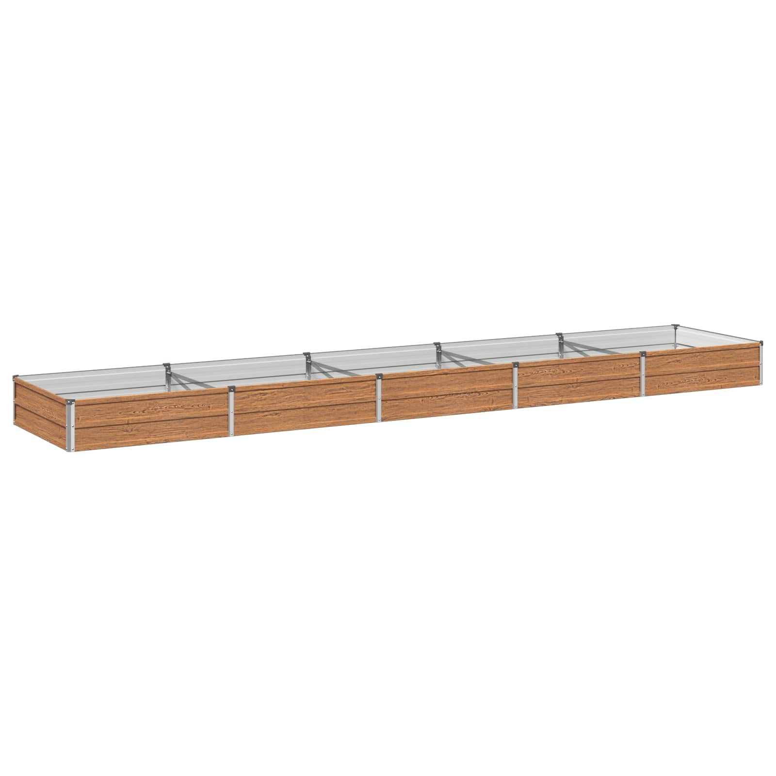 vidaXL Υψωμένο Κρεβάτι Κήπου Ξύλινο Καφέ 400 x 80 x 24 εκ. - Image 2