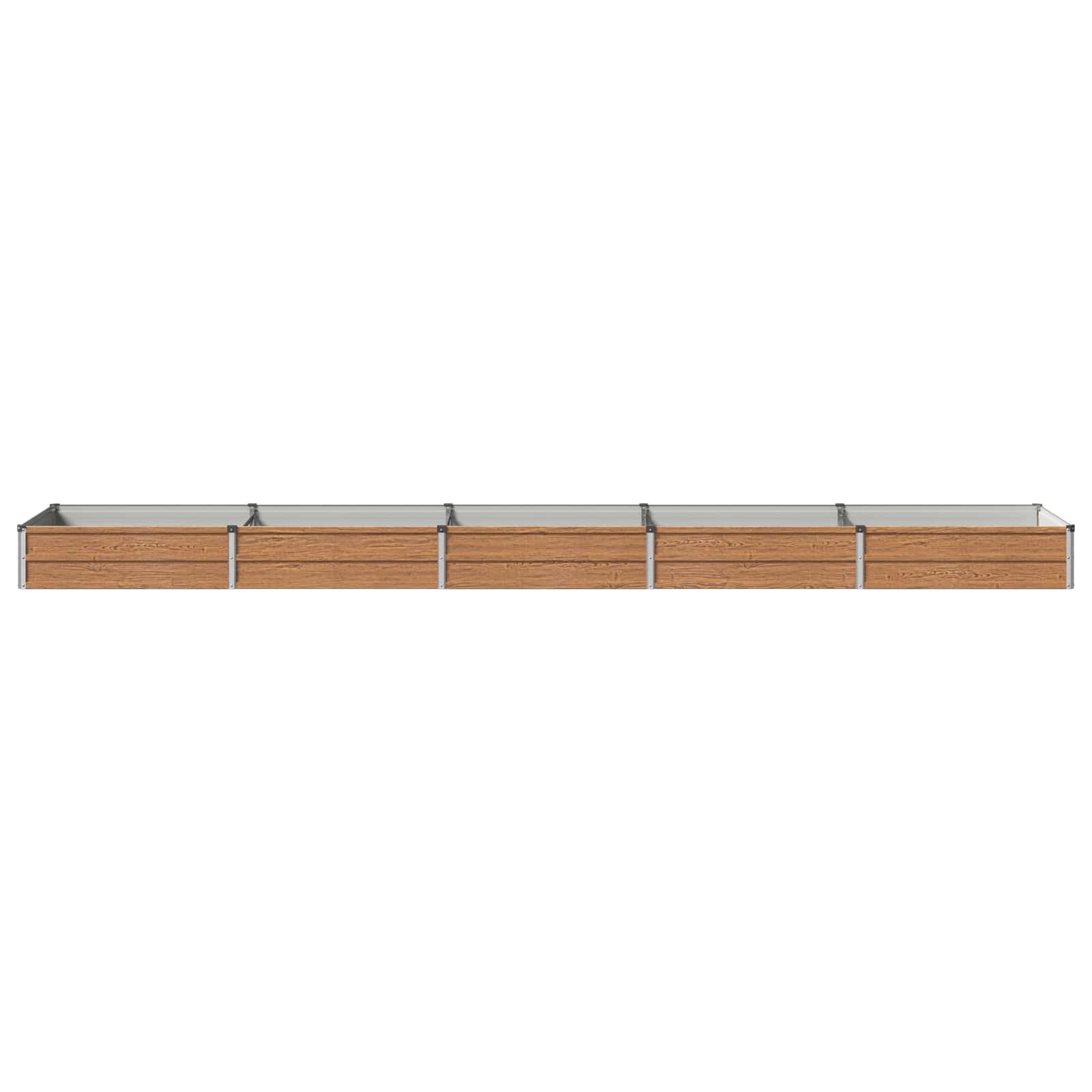 vidaXL Υψωμένο Κρεβάτι Κήπου Ξύλινο Καφέ 400 x 80 x 24 εκ. - Image 3