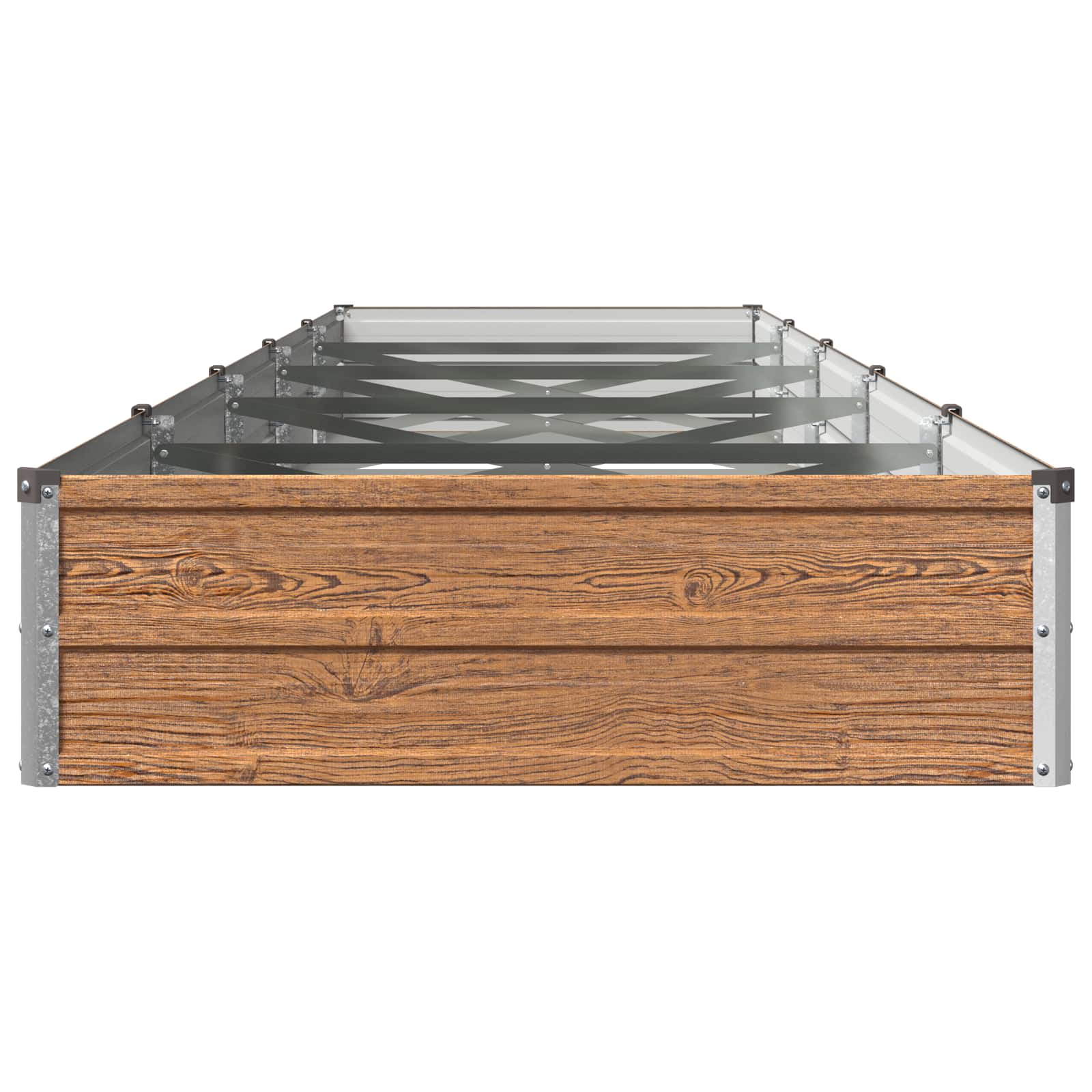 vidaXL Υψωμένο Κρεβάτι Κήπου Ξύλινο Καφέ 400 x 80 x 24 εκ. - Image 4