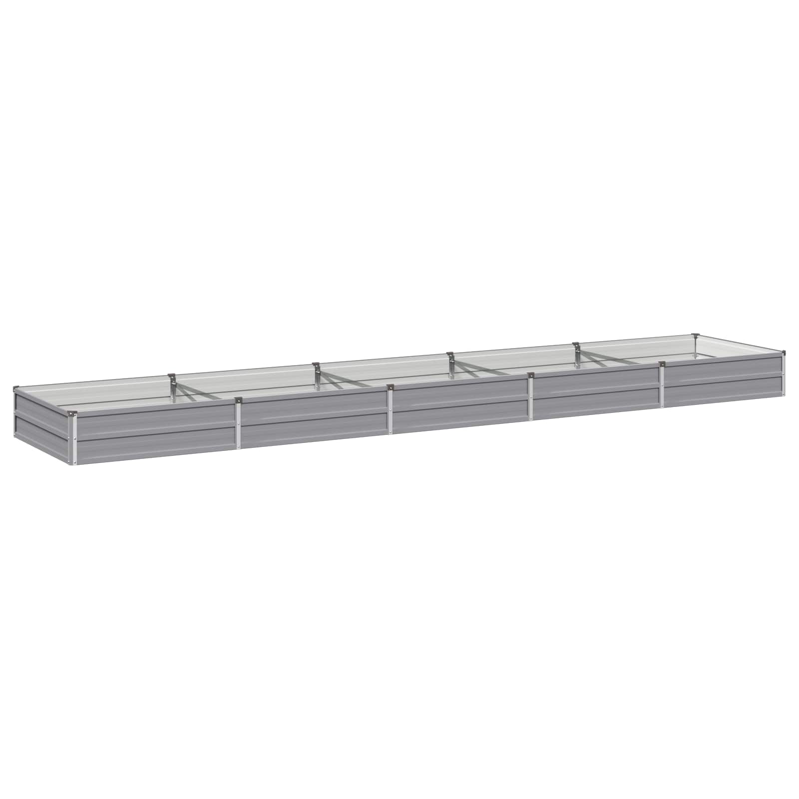 vidaXL Υψωμένο Κρεβάτι Κήπου Γκρι 400 x 80 x 24 εκ. - Image 2
