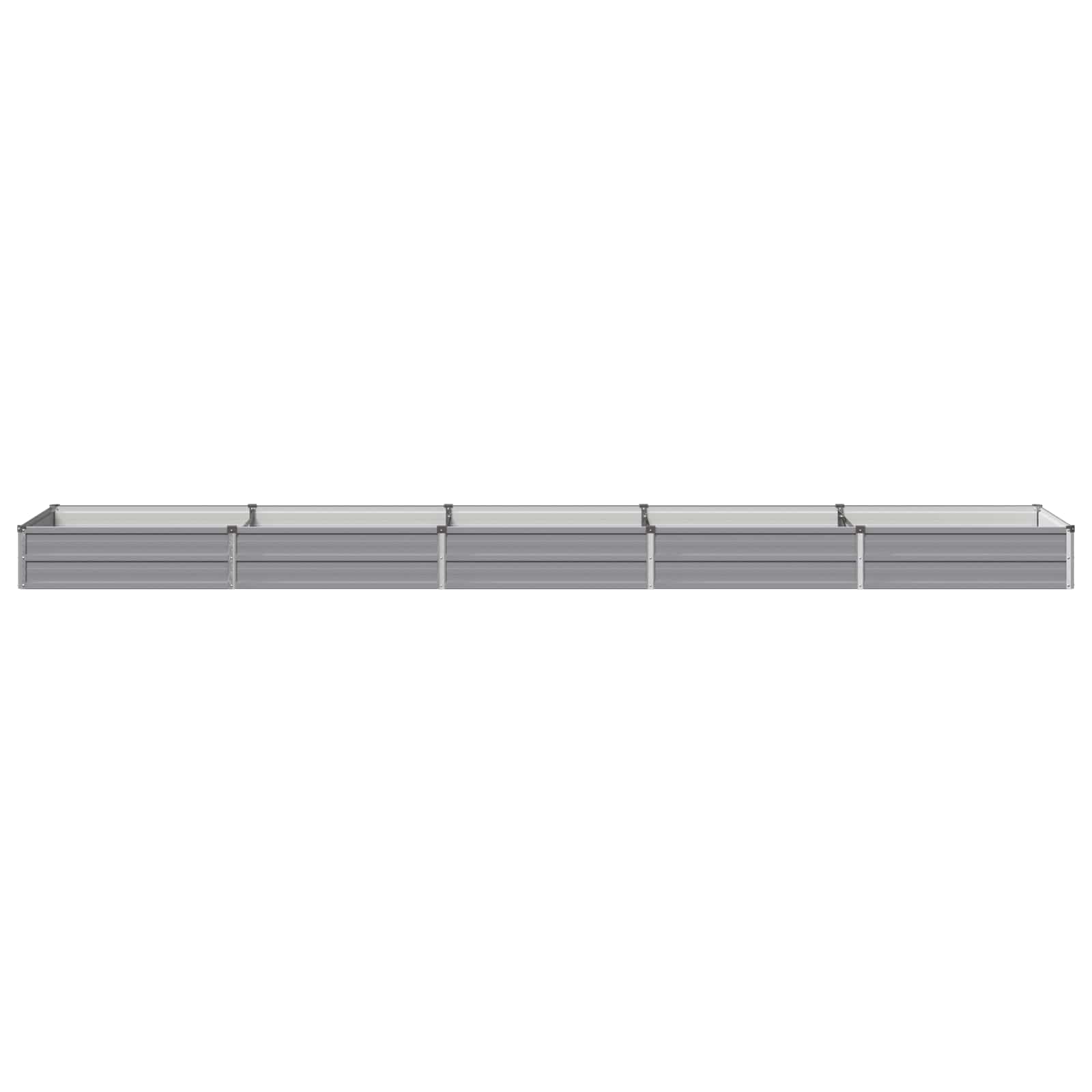vidaXL Υψωμένο Κρεβάτι Κήπου Γκρι 400 x 80 x 24 εκ. - Image 3