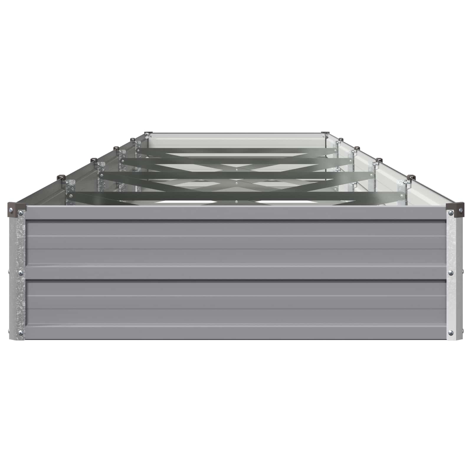 vidaXL Υψωμένο Κρεβάτι Κήπου Γκρι 400 x 80 x 24 εκ. - Image 4