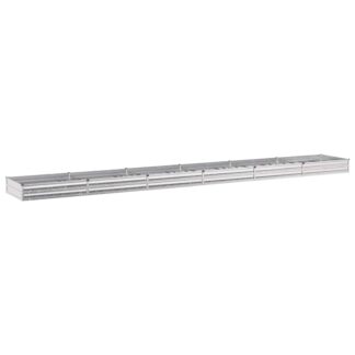 vidaXL Υψωμένο Κρεβάτι Κήπου Ασημί 600 x 80 x 24 εκ. γαλβανισμένο