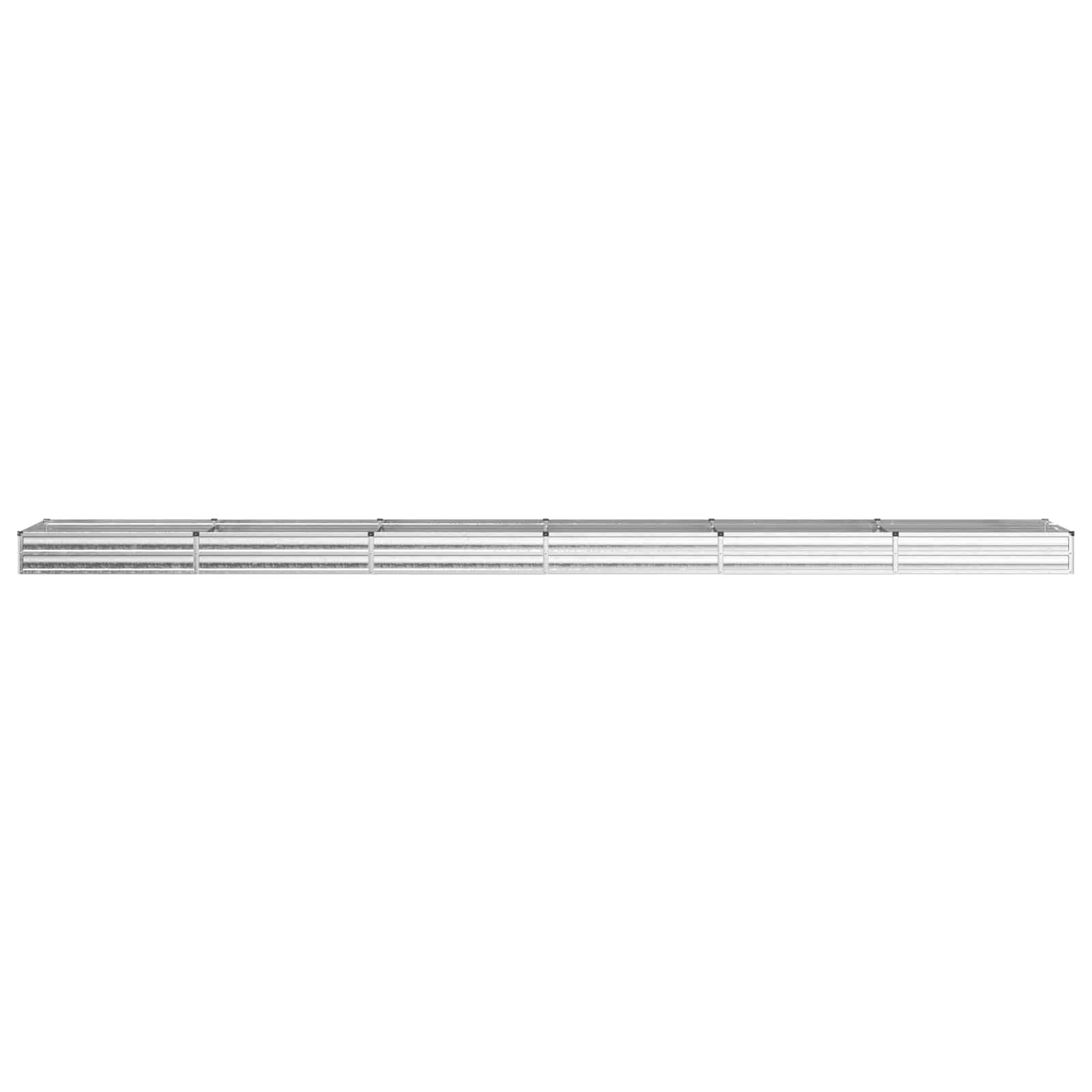 vidaXL Υψωμένο Κρεβάτι Κήπου Ασημί 600 x 80 x 24 εκ. γαλβανισμένο - Image 2