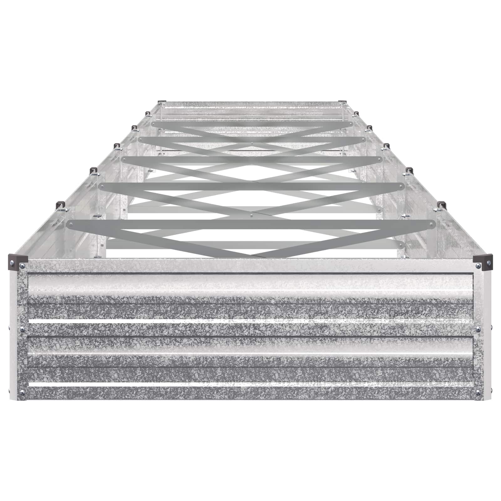 vidaXL Υψωμένο Κρεβάτι Κήπου Ασημί 600 x 80 x 24 εκ. γαλβανισμένο - Image 3