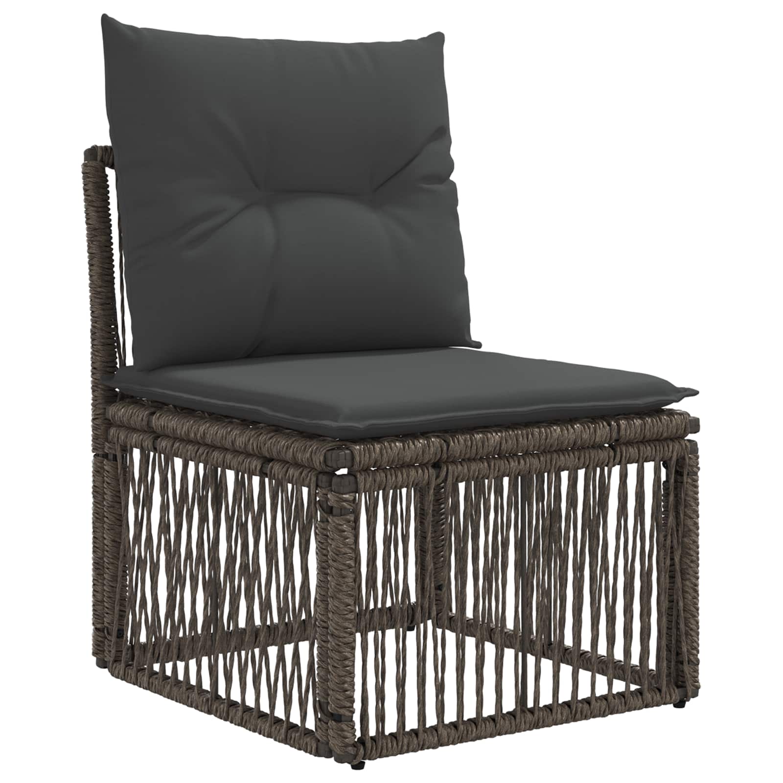 vidaXL Σετ Καναπέ Κήπου 7 τμχ. Γκρι και Σκούρο Γκρι συνθετικό ρατάν - Image 3