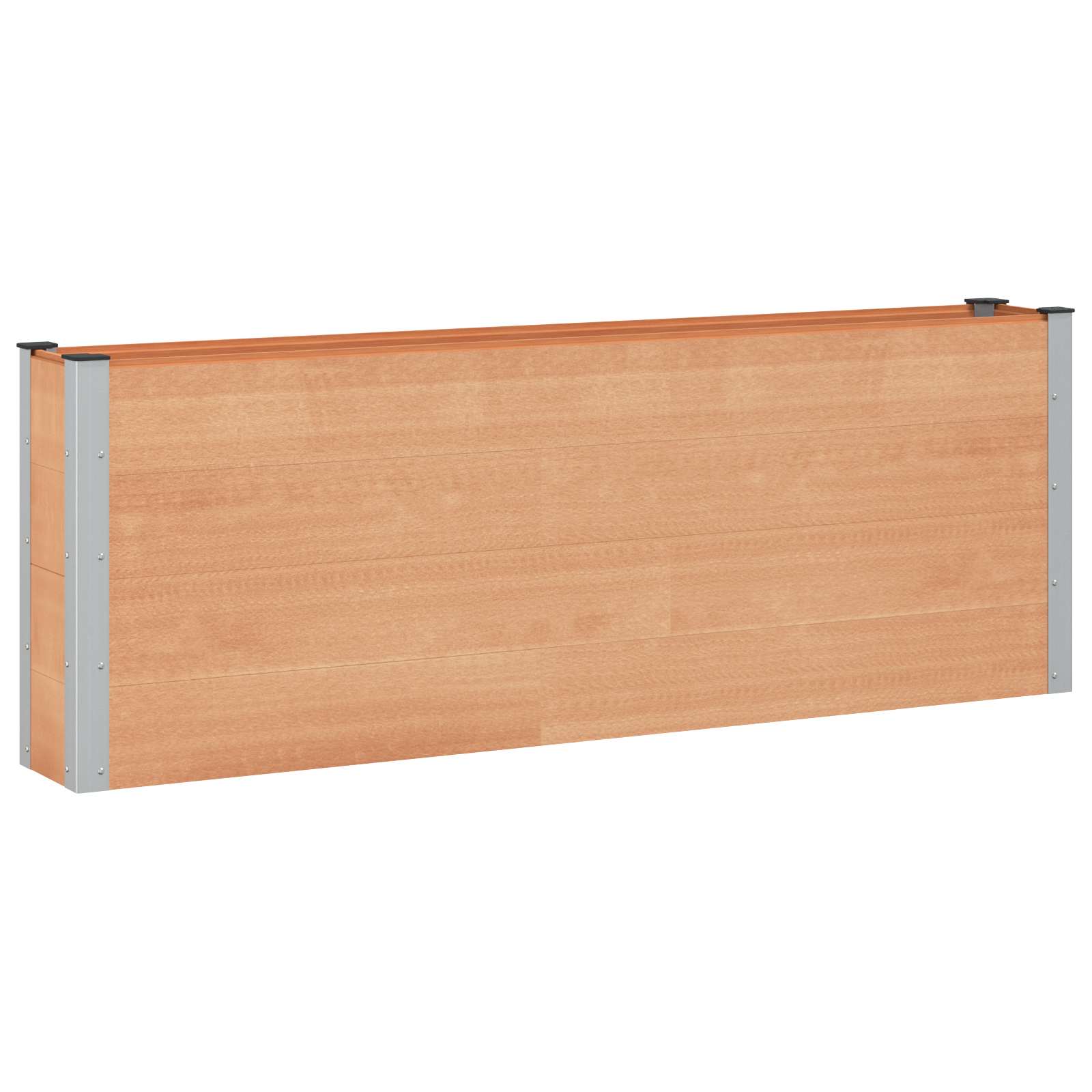 vidaXL Υπερυψωμένη Ζαρντινιέρα Καφέ 200 x 30 x 72 εκ WPC και Αλουμίνιο - Image 2