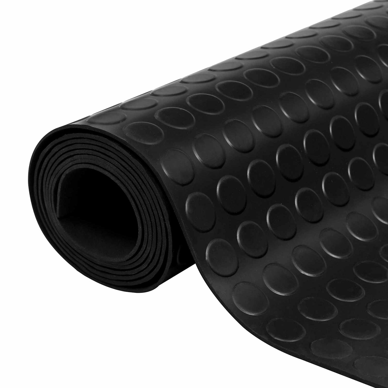 vidaXL Πατάκι δαπέδου με βούλες Μαύρο 1 x 5 m Λάστιχο - Image 2