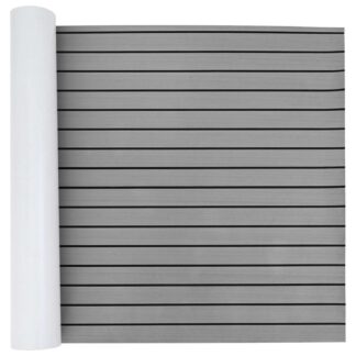 vidaXL Ματ Σκάφους Ριγέ Απαλός Γκρι και Μαύρος 240 x 90 εκ EVA