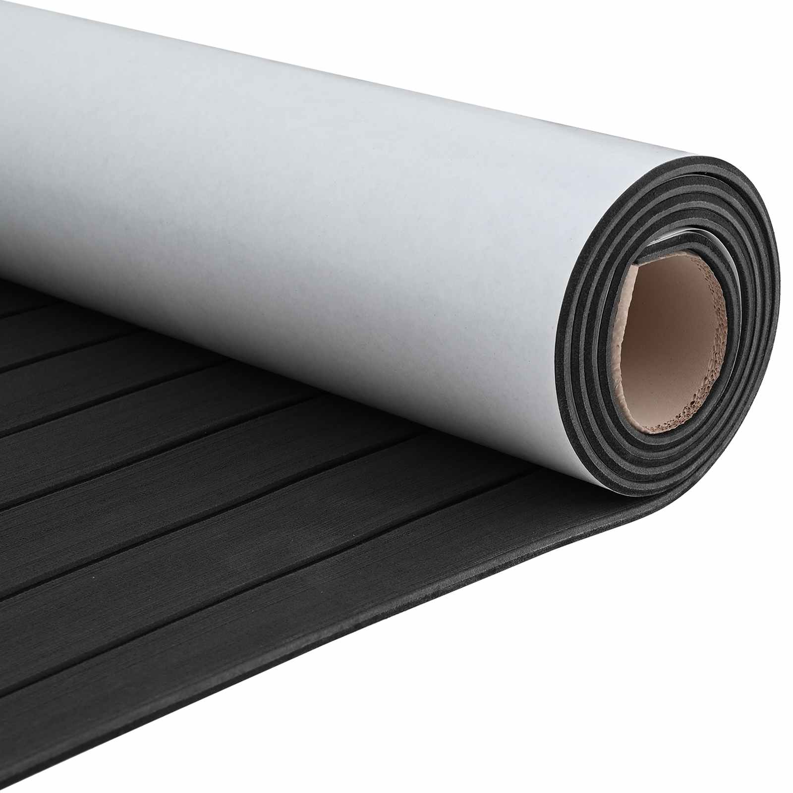 vidaXL Ματ Σκάφους Ριγέ Σκούρο Γκρι και Μαύρο 240 x 90 εκ EVA - Image 3
