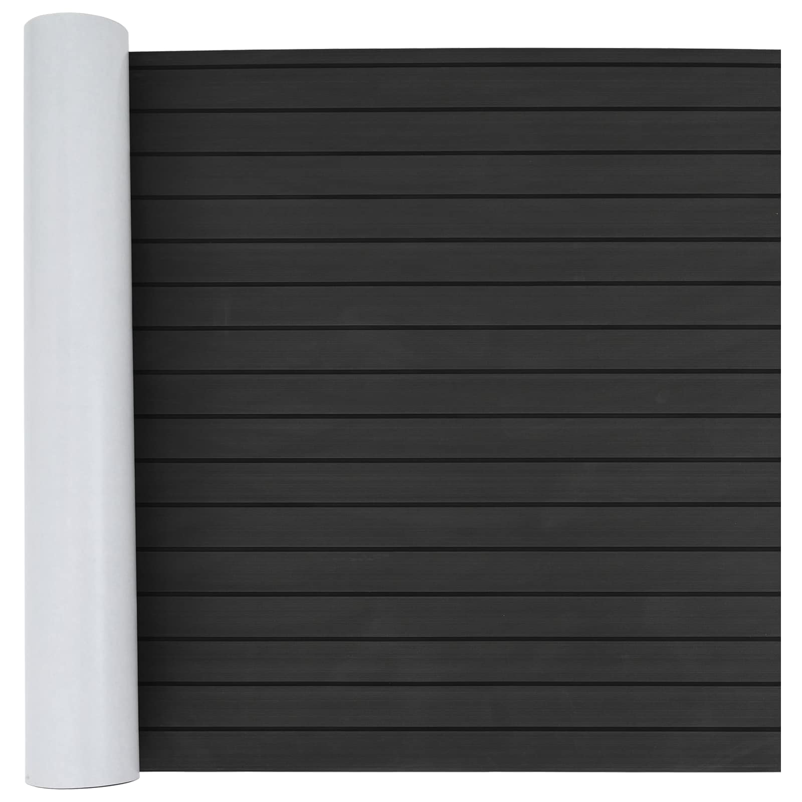 vidaXL Ματ Σκάφους Ριγέ Σκούρο Γκρι και Μαύρο 240 x 90 εκ EVA