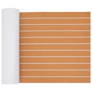 vidaXL Ματ Σκάφους Ριγέ Καφέ και Λευκό 240 x 60 cm EVA