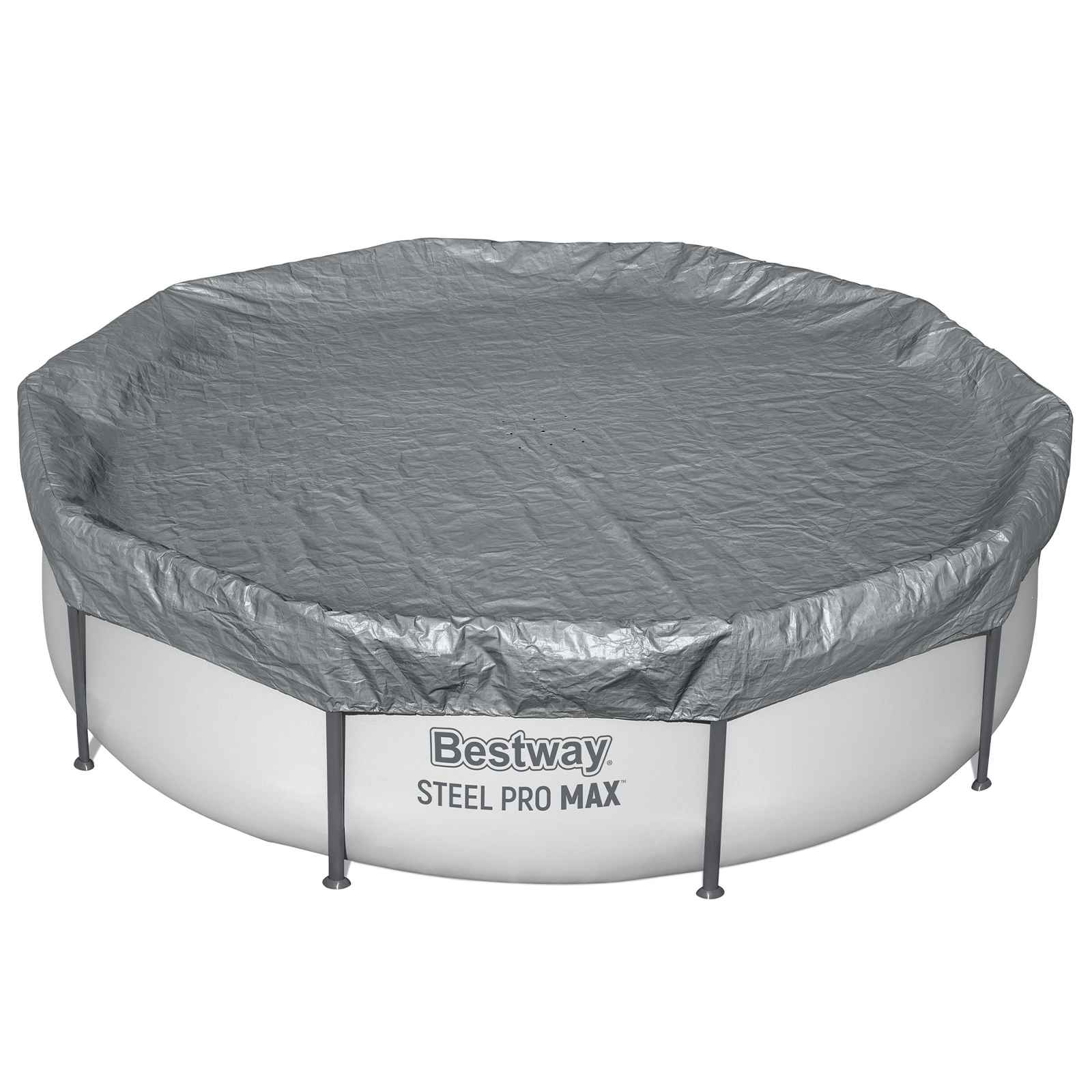 Bestway Κάλυμμα Πισίνας Ø3,05 μ Γύρος Πολυεστέρας Γκρι - Image 2