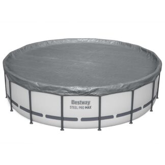 Bestway Κάλυμμα Πισίνας Ø4,88 μ Γύρος Πολυεστέρας Γκρι