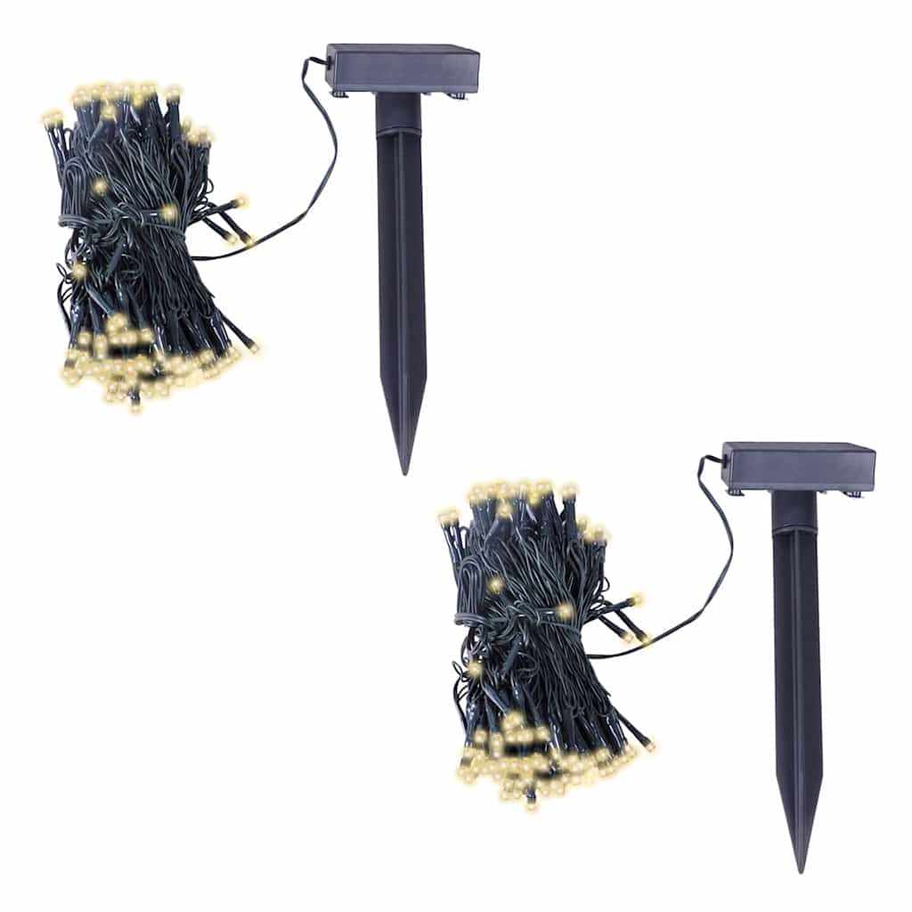 vidaXL Λαμπάκια Δαπέδου Χωνευτά Ηλιακά LED 2 τεμ. Θερμό Λευκό - Image 2