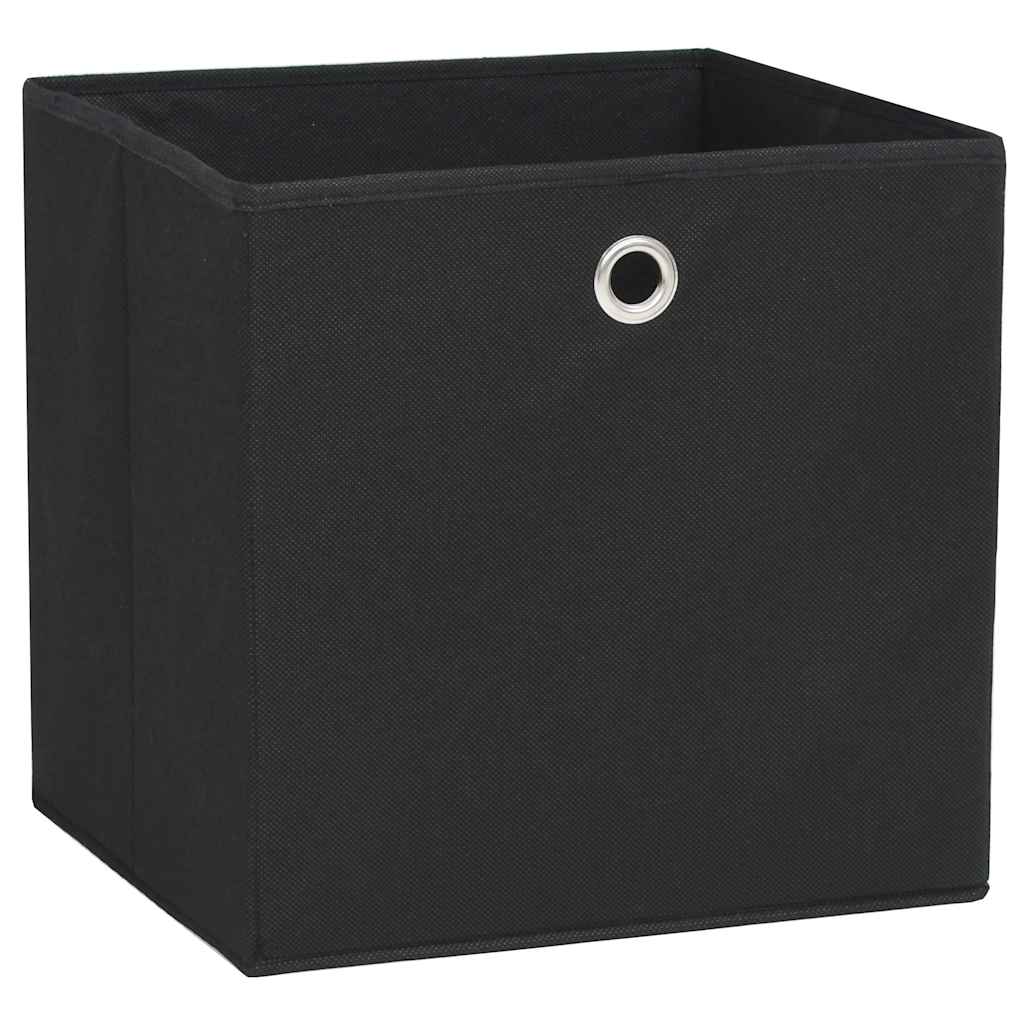 vidaXL Κουτιά Αποθήκευσης 10 τεμ. Μαύρα 32x32x32 εκ. Ύφασμα Non-woven - Image 4