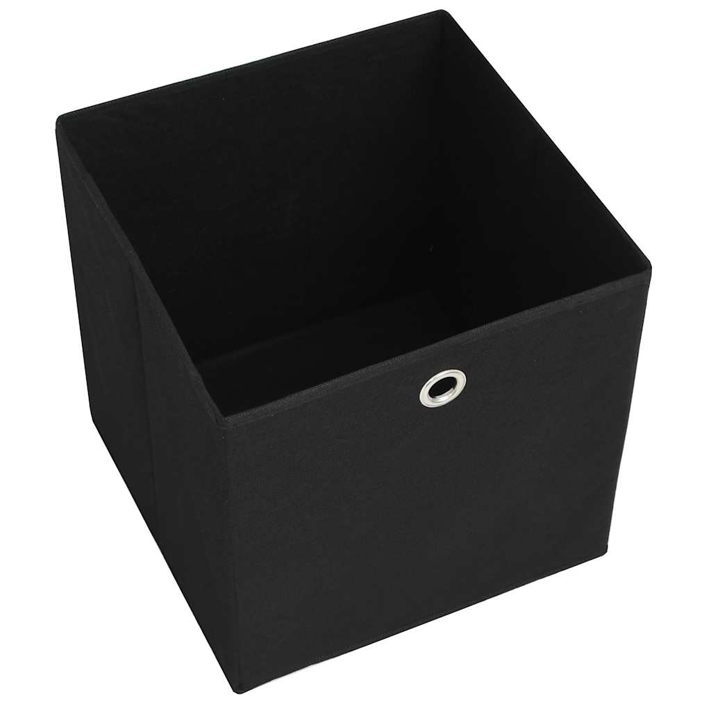vidaXL Κουτιά Αποθήκευσης 10 τεμ. Μαύρα 32x32x32 εκ. Ύφασμα Non-woven - Image 5