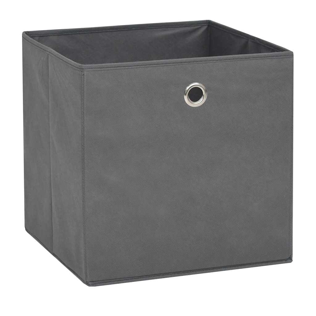 vidaXL Κουτιά Αποθήκευσης 10 τεμ. Γκρι 32x32x32 εκ. Ύφασμα Non-woven - Image 2