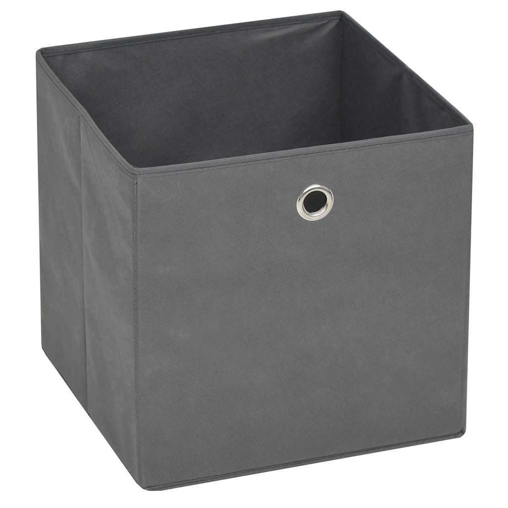 vidaXL Κουτιά Αποθήκευσης 10 τεμ. Γκρι 32x32x32 εκ. Ύφασμα Non-woven - Image 3