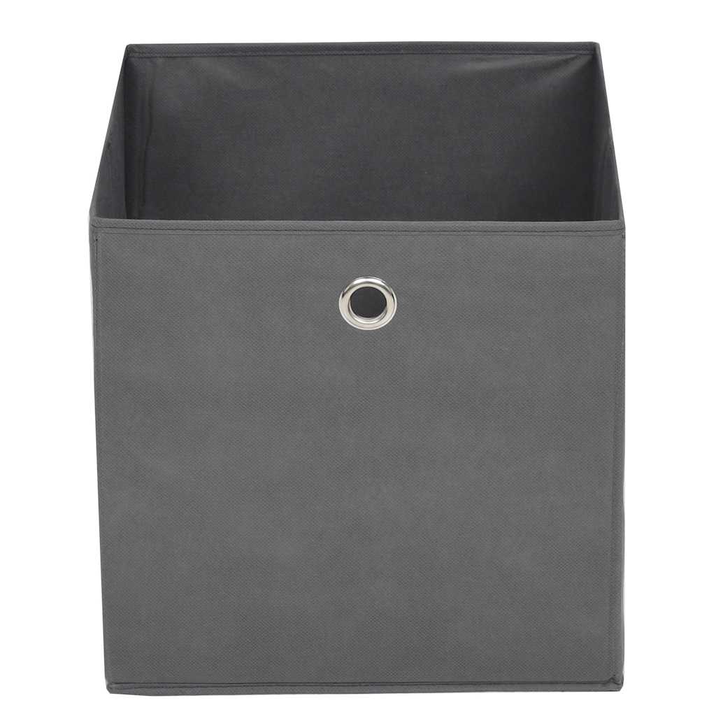 vidaXL Κουτιά Αποθήκευσης 10 τεμ. Γκρι 32x32x32 εκ. Ύφασμα Non-woven - Image 4