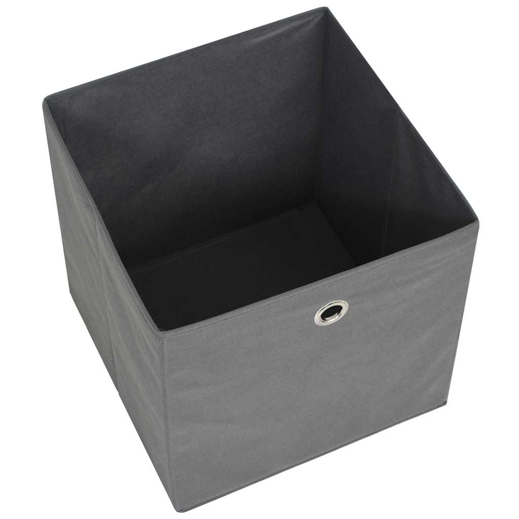 vidaXL Κουτιά Αποθήκευσης 10 τεμ. Γκρι 32x32x32 εκ. Ύφασμα Non-woven - Image 5