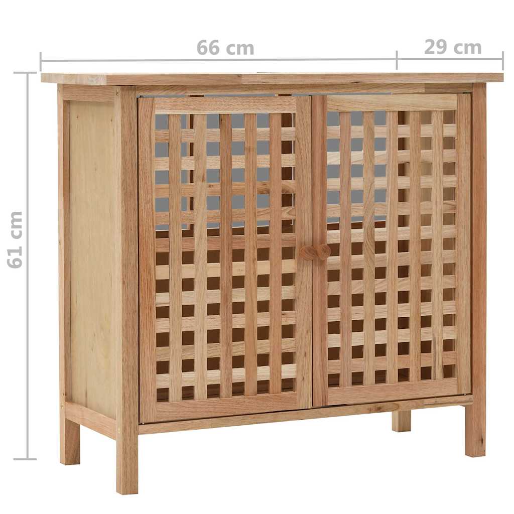 vidaXL Έπιπλο Μπάνιου 66 x 29 x 61 εκ. από Μασίφ Ξύλο Καρυδιάς - Image 6