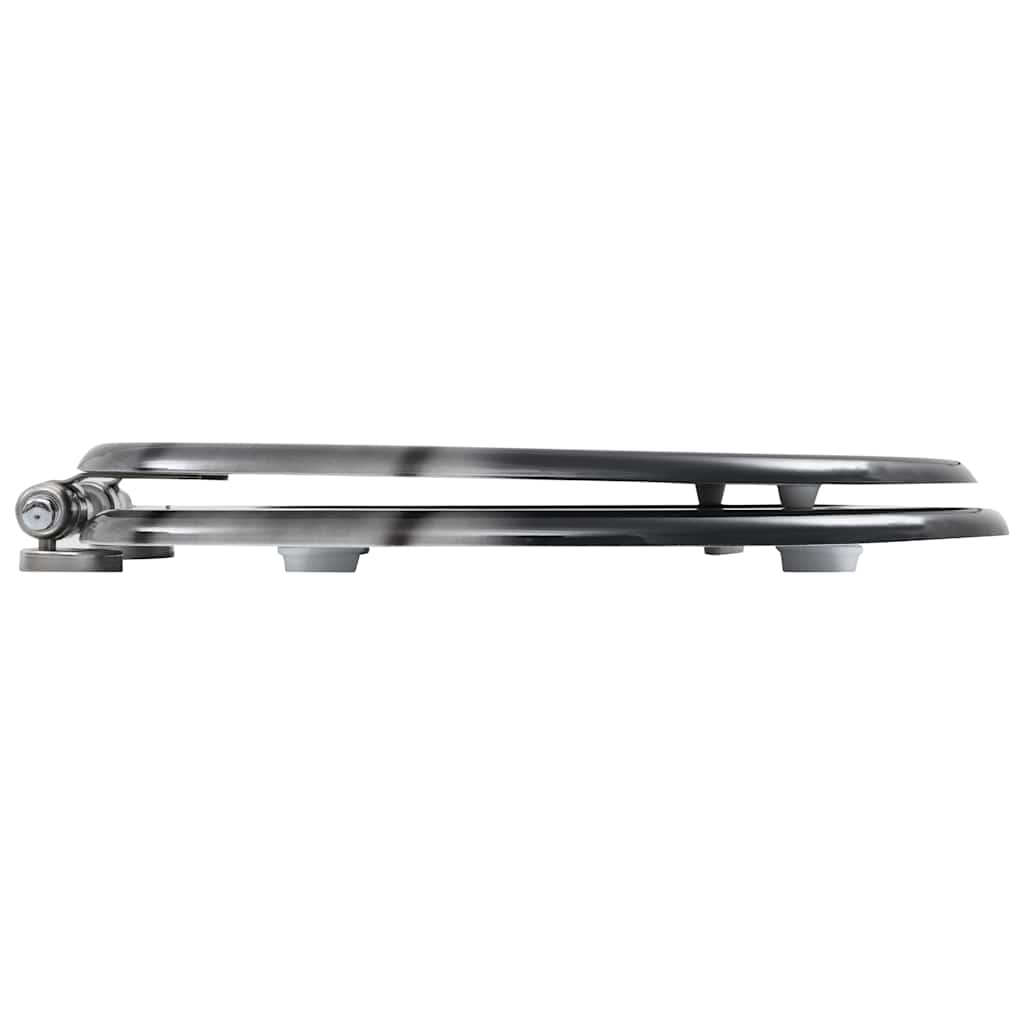 vidaXL Κάλυμμα Λεκάνης με Καπάκι Soft Close Σχέδιο Σταγόνες από MDF - Image 5