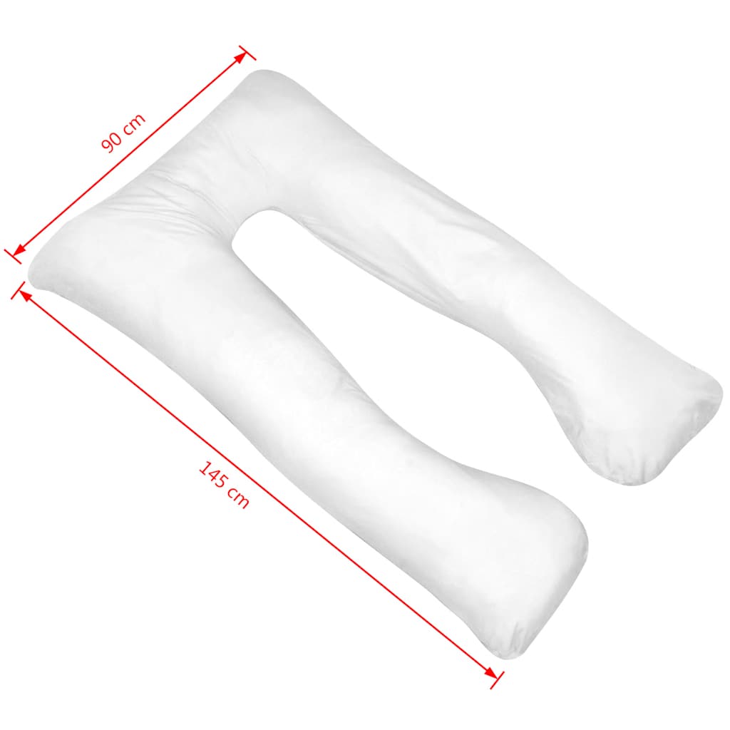 vidaXL Μαξιλάρι Εγκυμοσύνης Λευκό 90 x 145 εκ. - Image 4