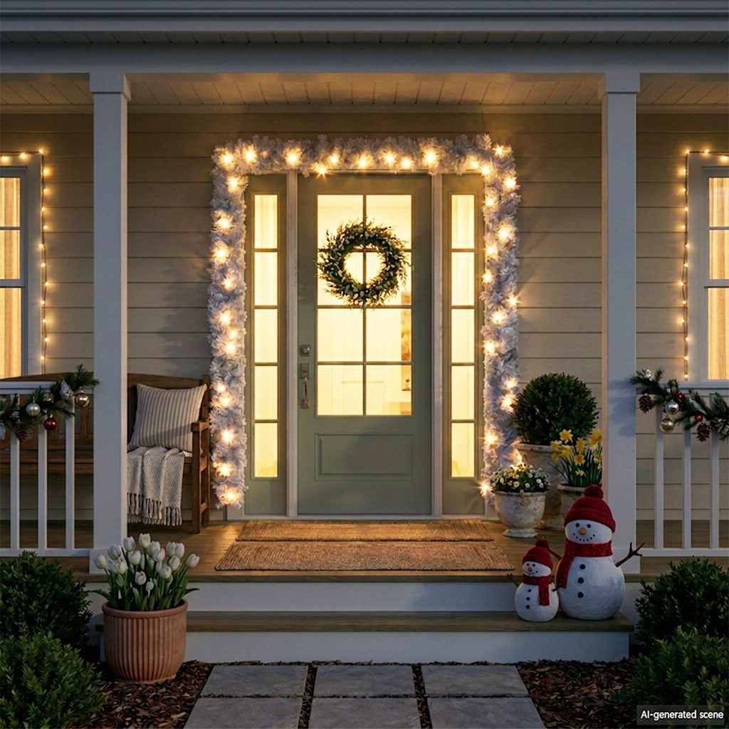 vidaXL Γιρλάντα Χριστουγεννιάτικη με Λαμπάκια LED Λευκή 20 μ. - Image 5