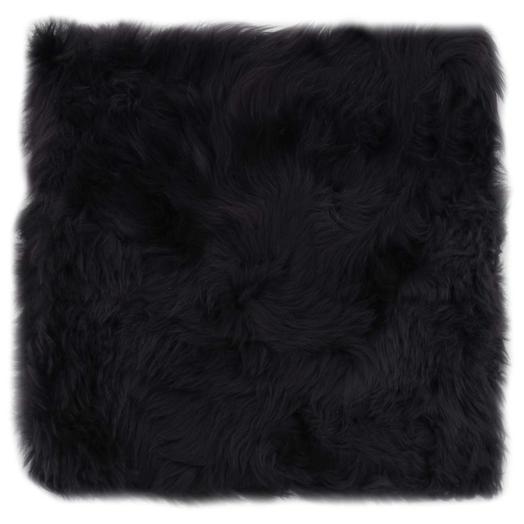vidaXL Μαξιλάρια Καρέκλας 2 τεμ. Σκούρο Γκρι 40x40 εκ. Δέρμα Προβάτου - Image 2