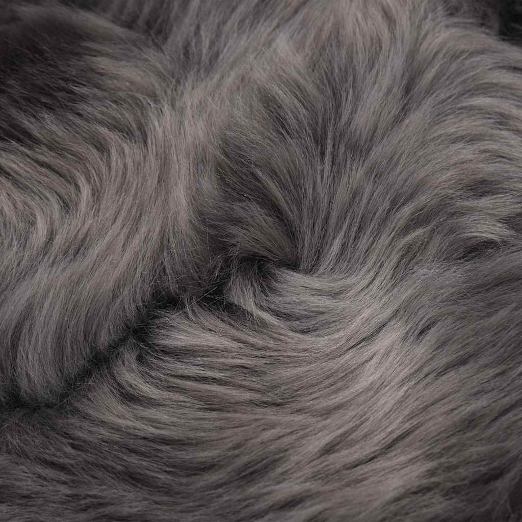vidaXL Χαλί Ανοιχτό Γκρι 60 x 90 εκ. από Γούνα Προβάτου - Image 4