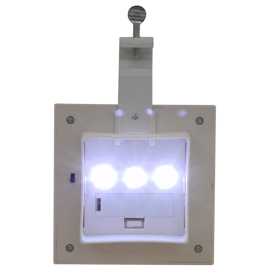 vidaXL Φωτιστικά Εξωτ. Χώρου Ηλιακά 12 τεμ. LED Τετράγωνα Λευκά 12 εκ. - Image 5