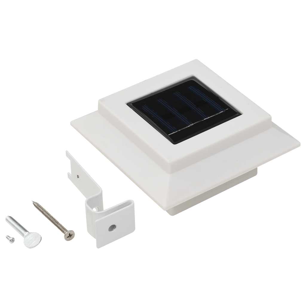 vidaXL Φωτιστικά Εξωτ. Χώρου Ηλιακά 12 τεμ. LED Τετράγωνα Λευκά 12 εκ. - Image 9
