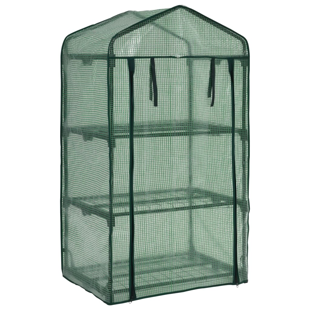 vidaXL Μίνι Θερμοκήπιο με 3 Ράφια 69 x 49 x 125 εκ. - Image 3