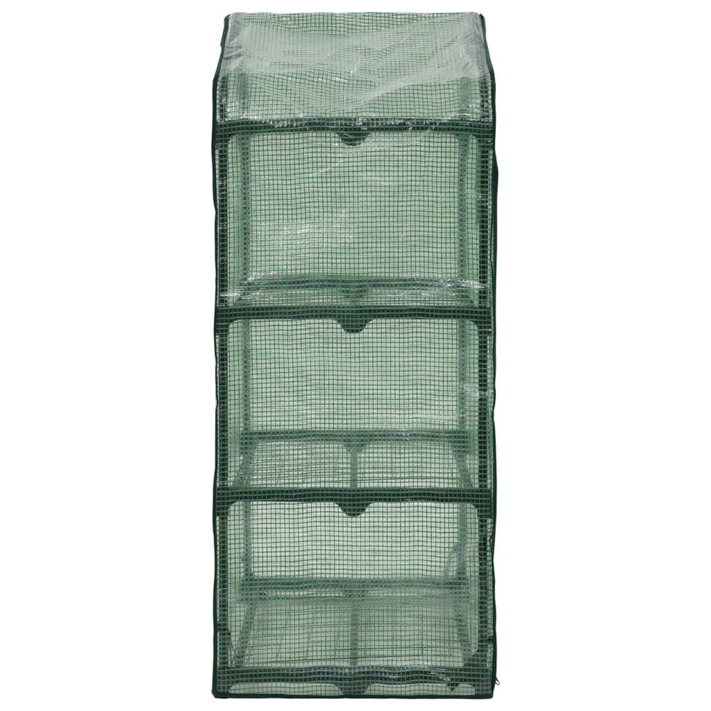 vidaXL Μίνι Θερμοκήπιο με 3 Ράφια 69 x 49 x 125 εκ. - Image 5