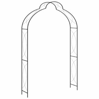vidaXL Αψίδα Κήπου Μαύρη 150 x 34 x 240 εκ. Σιδερένια