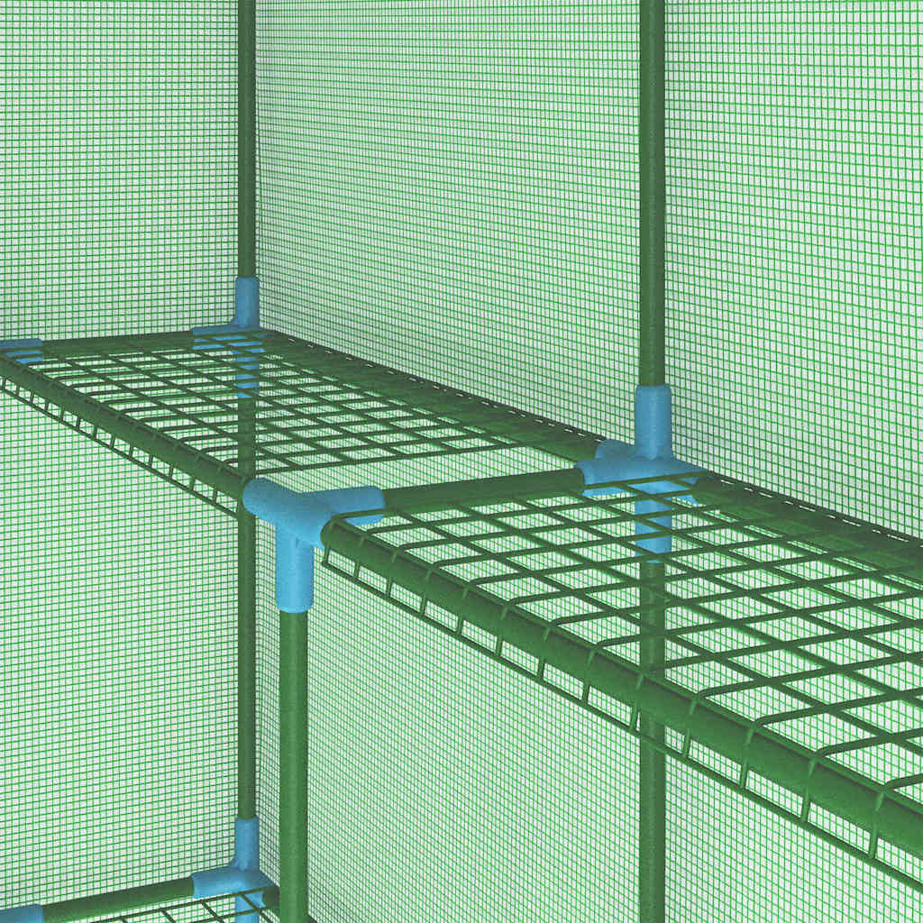 vidaXL Θερμοκήπιο με Ράφια 143 x 143 x 195 εκ. από Ατσάλι - Image 8