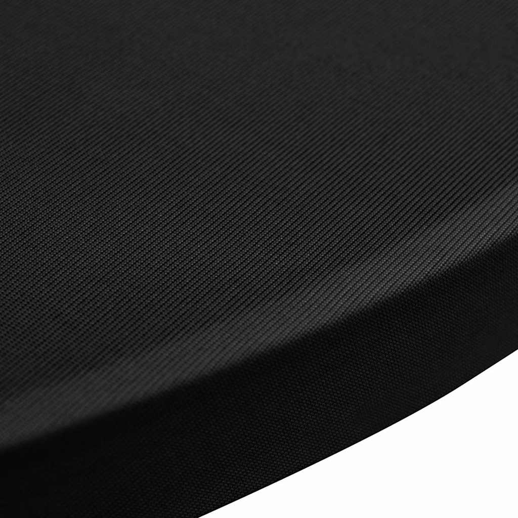 vidaXL Κάλυμμα Τραπεζιού Stretch 4 τεμ. Μαύρο Ø 80 εκ. - Image 4
