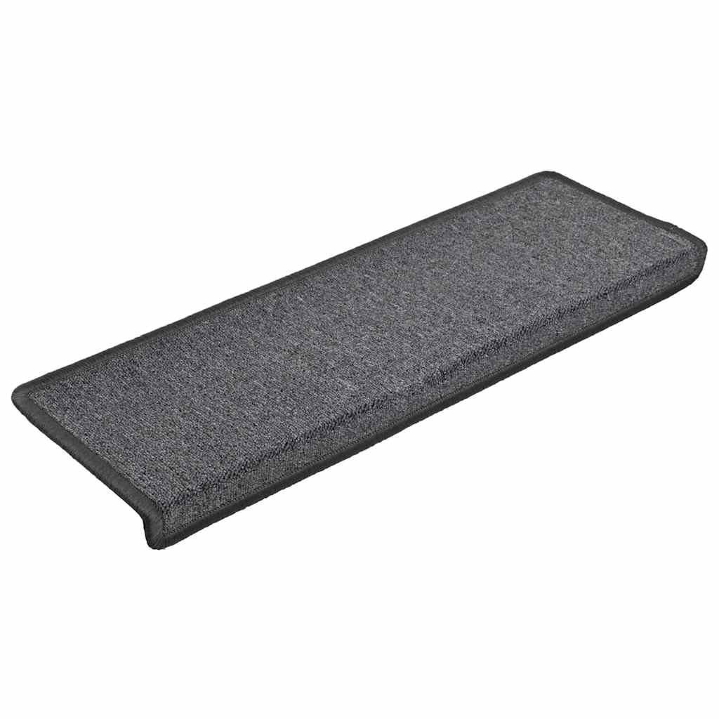 vidaXL Πατάκια Σκαλοπάτια 15 τεμ. Σκούρο Γκρι 65x21x4 εκ. με Ορθογώνια Άκρη - Image 3