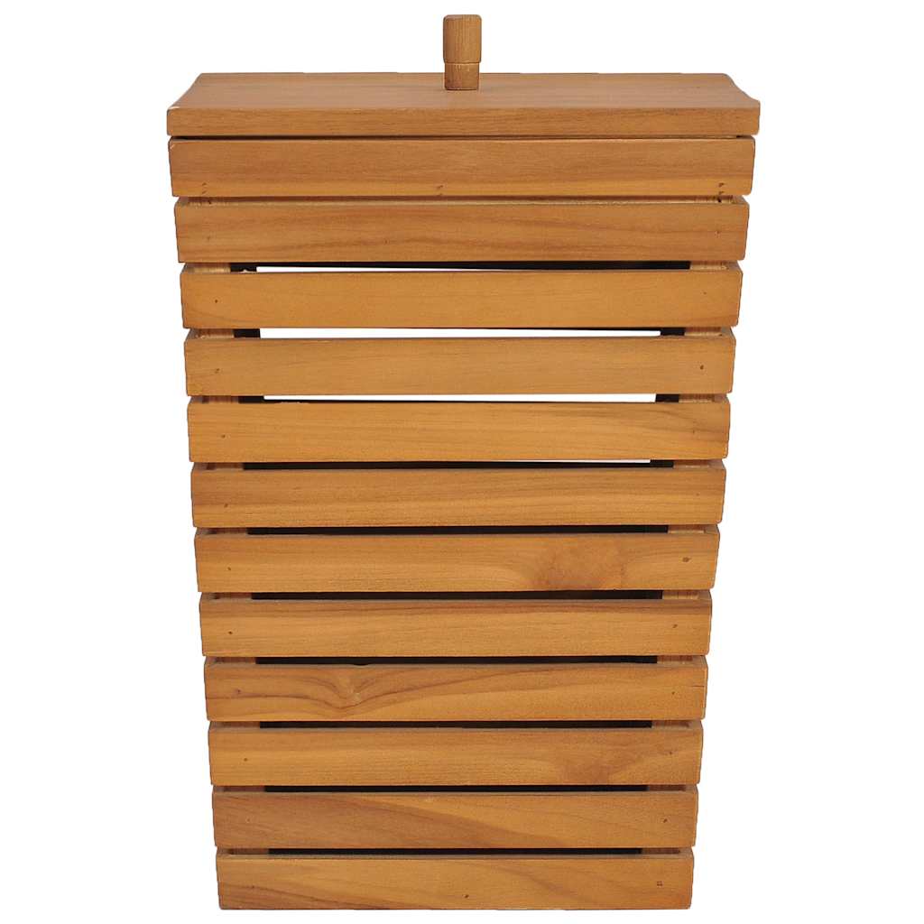 vidaXL Καλάθι Απλύτων 30 x 30 x 45 εκ. από Μασίφ Ξύλο Teak - Image 2