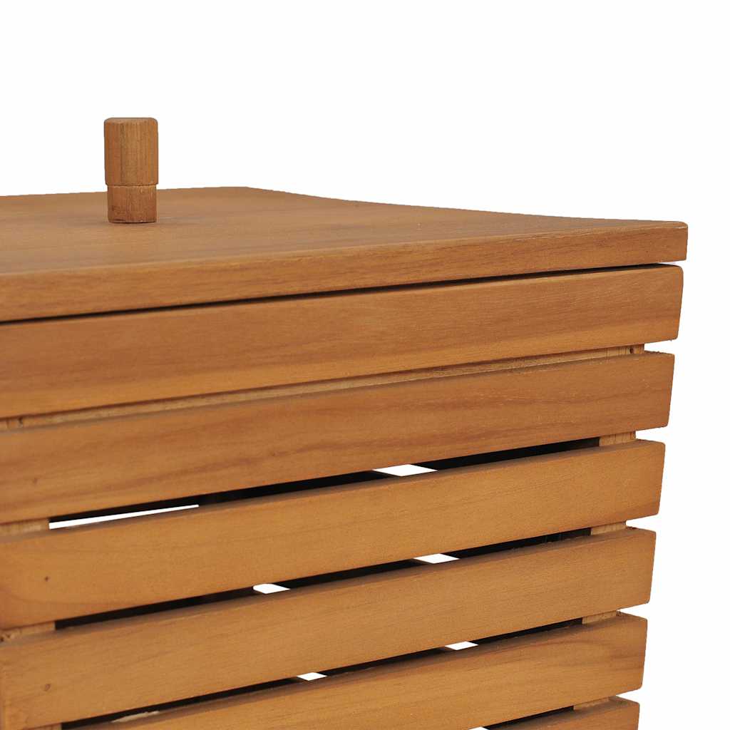 vidaXL Καλάθι Απλύτων 30 x 30 x 45 εκ. από Μασίφ Ξύλο Teak - Image 7
