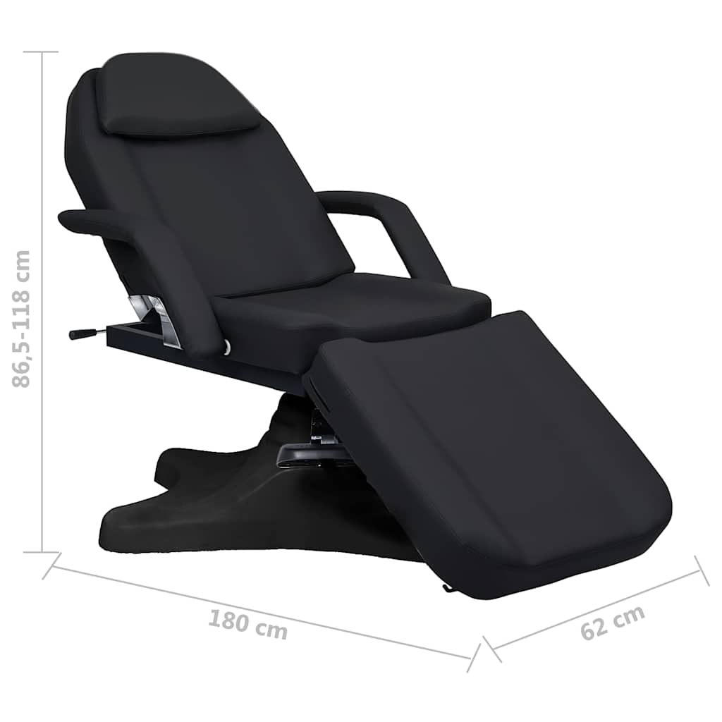 vidaXL Κρεβάτι - Πολυθρόνα Αισθητικής Μαύρο 180 x 62 x (86,5-118) εκ. - Image 8